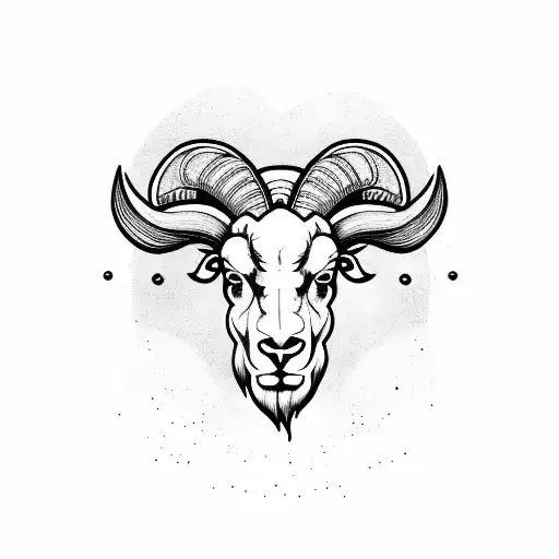 ram head tattoo design idea