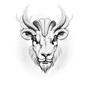 ram head tattoo design idea