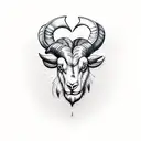 ram head tattoo design idea