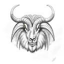 ram head tattoo design idea