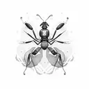 Ant tattoo design idea