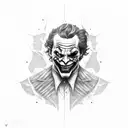scary joker tattoo design idea