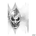 scary joker tattoo design idea