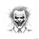 scary joker heath ledger tattoo design idea