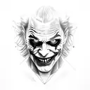 scary joker heath ledger tattoo design idea