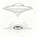 UFO steals an eye tattoo design idea