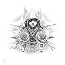 Express the journey of overcoming trauma, PTSS, and trust issues through a tattoo concept tattoo design idea