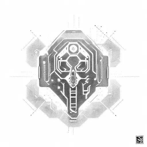 Cyberpunk implantate Right Arm Full cover art tattoo design idea