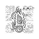 line with the letters a v d c  tattoo design idea