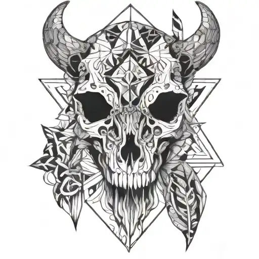 Animal skull tattoo design idea