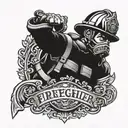 Firefighter tattoo design idea