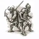David and goliath tattoo design idea