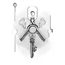  set of three old keys tattoo design idea