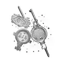  set of three old keys tattoo design idea