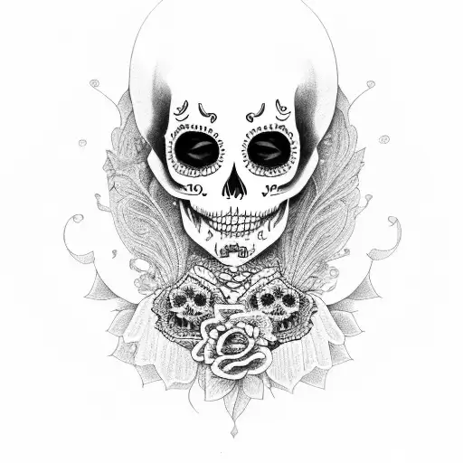 la catrina shh  tattoo design idea
