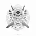 gojo jujutsu kaisen tattoo design idea