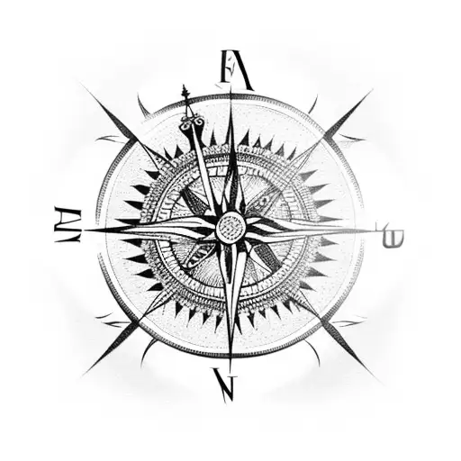 floral pattern, a compass, two girl holding hands tattoo design idea