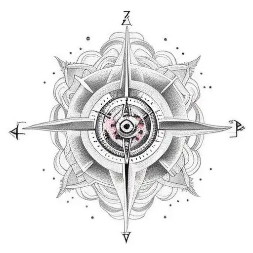 Tattoo Idea  Floral patterns engulfing a semi broken compass, with a vicious cobra snake weaving through the flowers and tattoo design idea