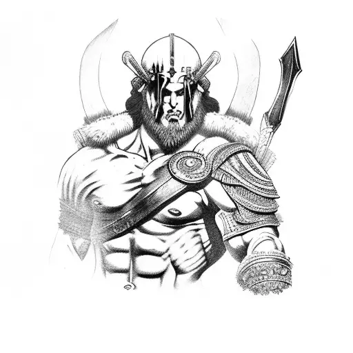 Ares God of War  tattoo design idea