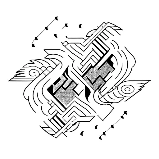 storm and thunder tattoo design idea