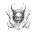 future devil eye tattoo design idea