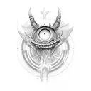 future devil eye tattoo design idea