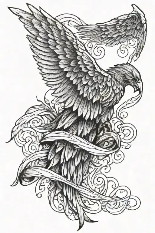 icarus fallen angel wings tattoo design idea