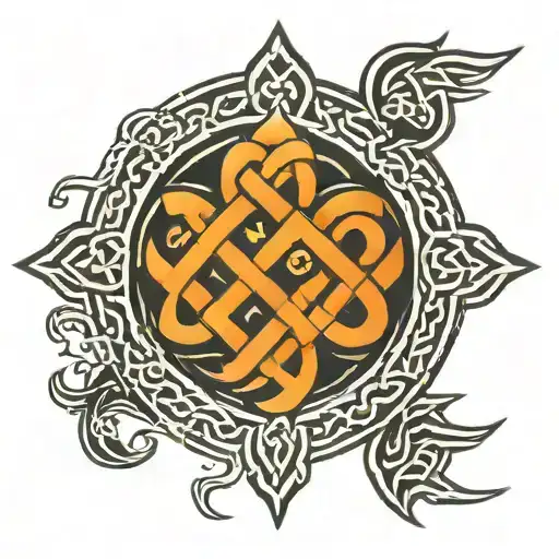 Celtic Endless Knot with "Umntu Ngumntu Ngabantu"  tattoo design idea