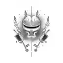 children on Motorcycle  tattoo design idea