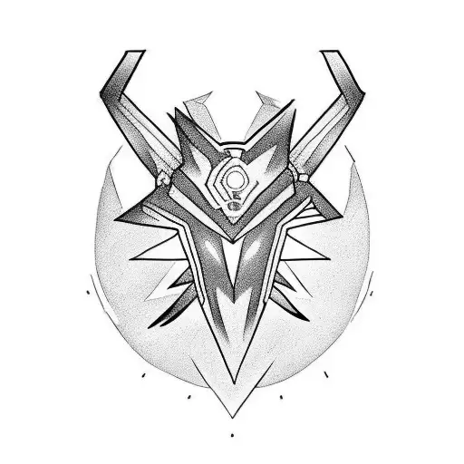 Create a tattoo of a Digimon emerging from a Digivice tattoo design idea