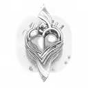 2 & 7 heart of cards tattoo design idea