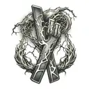 claw marks with lightning and the word fear   tattoo design idea