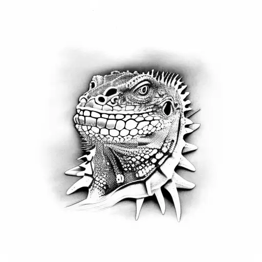 iguana cats and crabs  tattoo design idea
