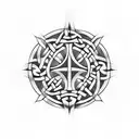 celtic knot shield tattoo design idea