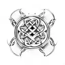 celtic knot shield tattoo design idea
