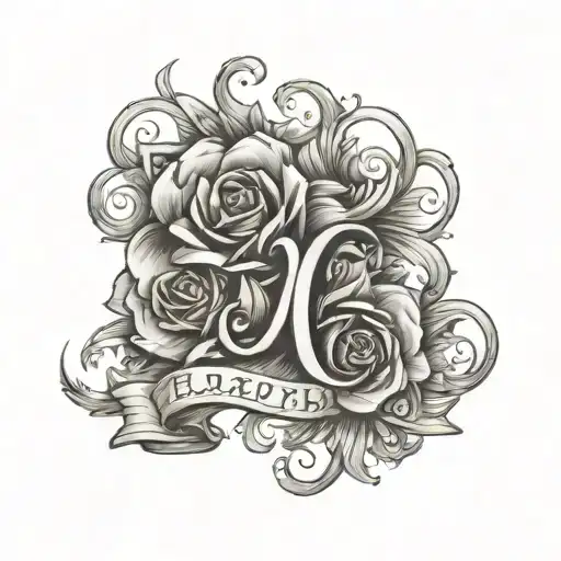 elizabeth written tattoo design idea
