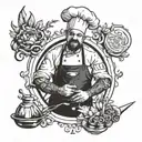 chef tattoo design idea