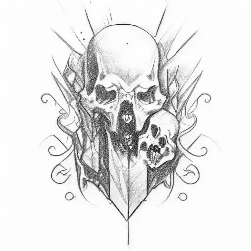 Create a sketch of a neck tattoo in the style of Dark Lattering, the sketch should have the inscription 4L❤️2U tattoo design idea