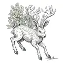 Jackalope heap tattoo design idea