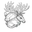 Jackalope heap tattoo design idea