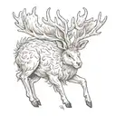Jackalope heap tattoo design idea