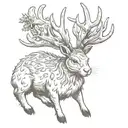 Jackalope heap tattoo design idea