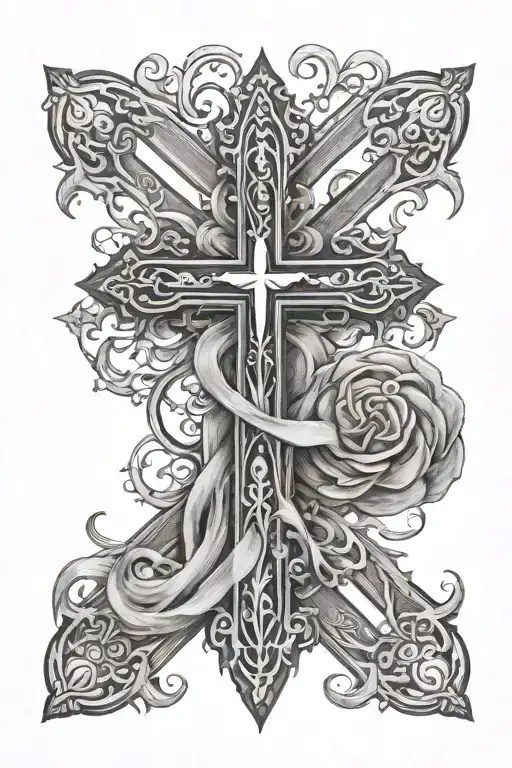 Isaiah 60:22 cross tattoo tattoo design idea