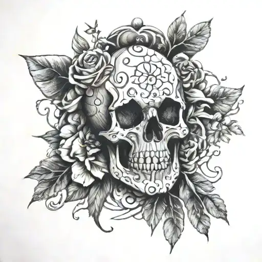 memento mori memento vive tattoo design idea