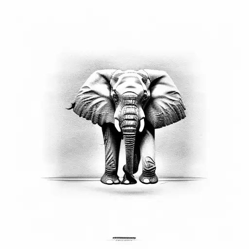 elephant tattoo design idea