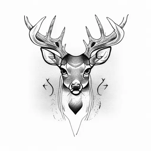 deer  tattoo design idea