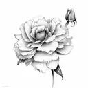 flowers with XXIV tattoo design idea