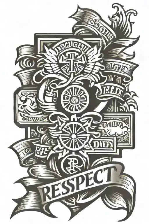 Money, Respect, Power graffiti style tattoo tattoo design idea