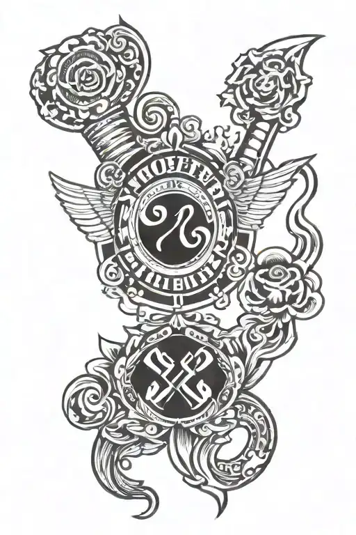 Money, Respect, Power tattoo design idea