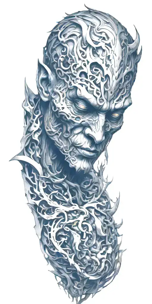 demon tattoo design idea